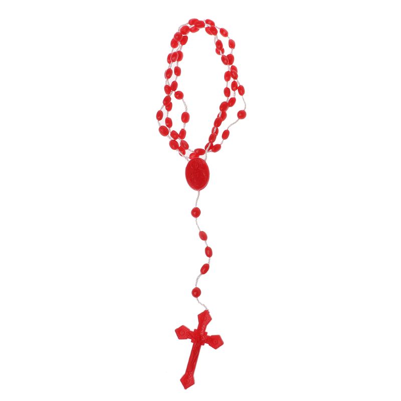 Plastic Rosary Beads Luminous Necklace Catholicism Prayer Religious Jewelry