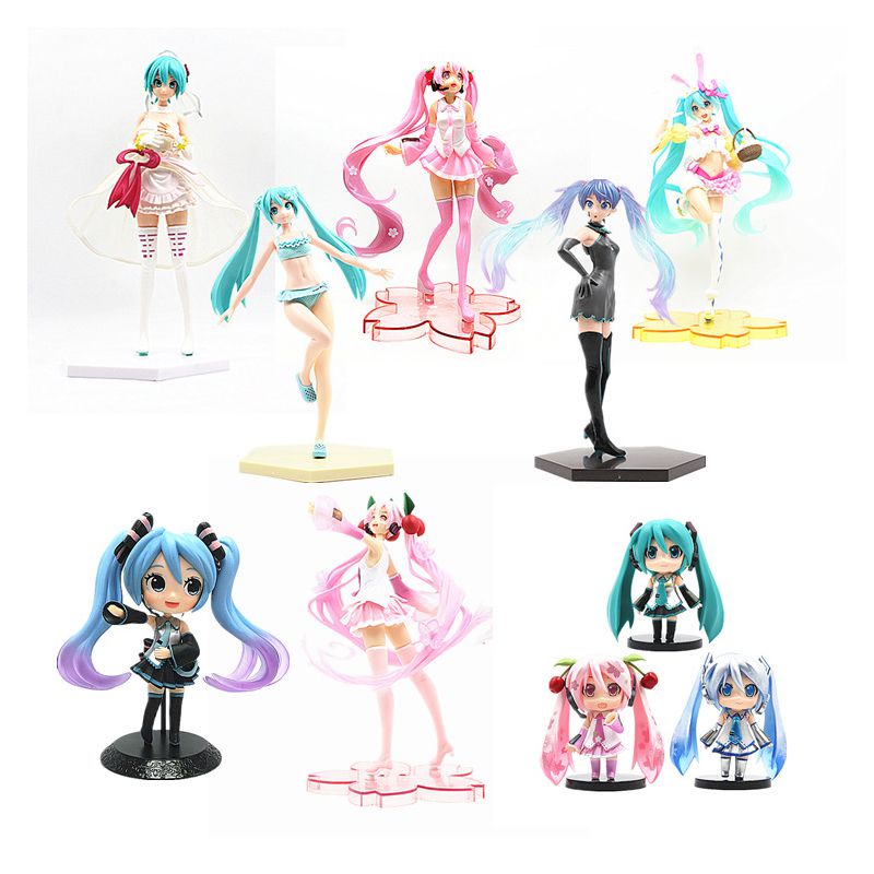 Hatsune Nhân Vật Hành Động Hoạt Hình Ảo Ca Sĩ Miku Tượng Các Bức Tượng Nhỏ Sưu Tập Mô Hình Đồ Chơi Cô Gái