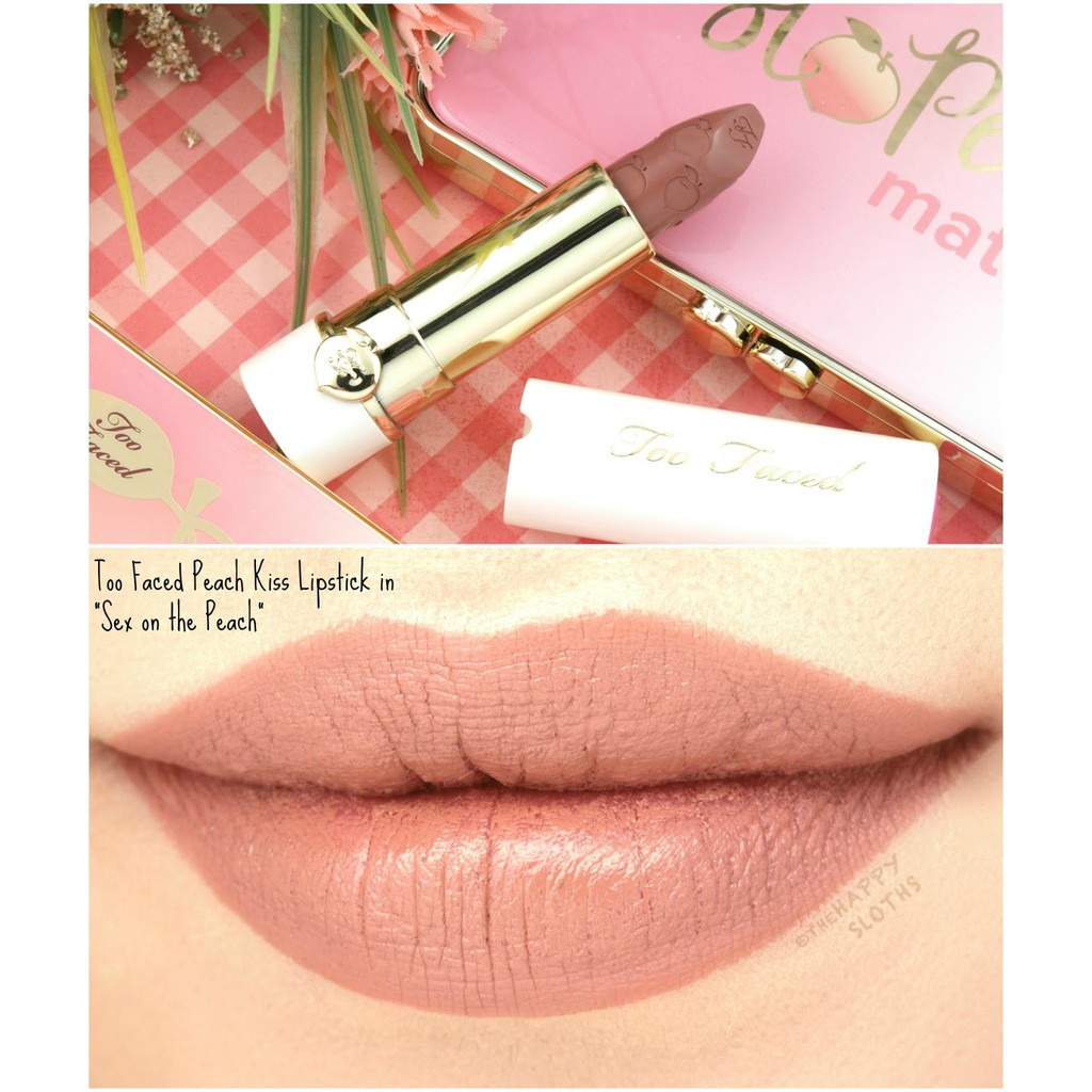 Son Lì Too Faced Peach Kiss Moisture Matte Long Wear Lipstick | Shopee Việt  Nam