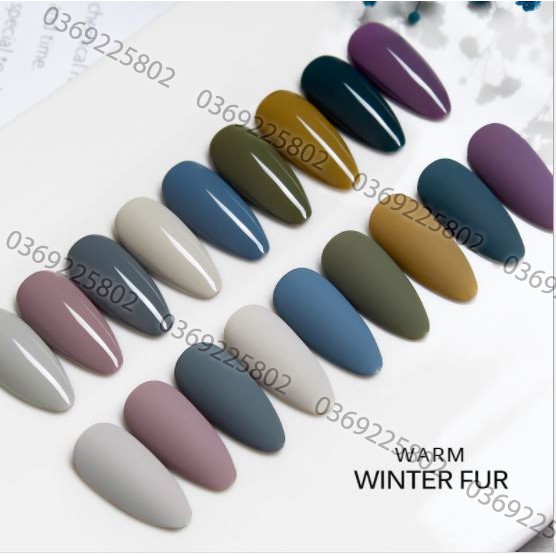 SET Sơn gel AS mã AZB mẫu chai đỏ nhọn 9 chai 15ml siêu HOT siêu xịn