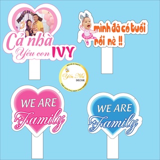 Hashtag cầm tay sinh nhật, thiết kế nội dung theo yêu cầu, YẾN NHI SHOP