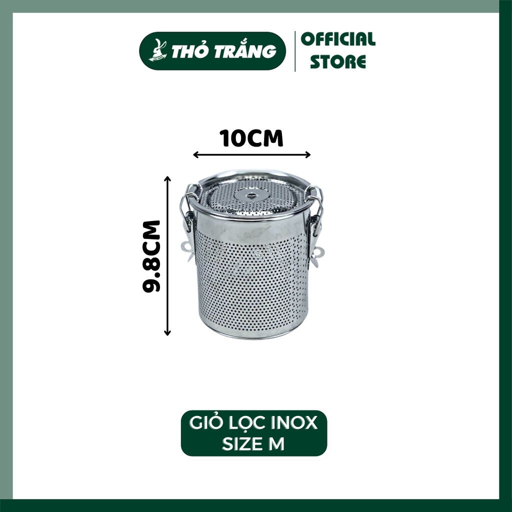 Giỏ đựng gia vị, giỏ lọc gia vị nhúng nồi phở nước lèo inox cao cấp 304 không gỉ đủ size 8 10 12 14 16 18