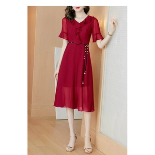 (HCM) Đầm voan chiffon 2 lớp Thời Trang siêu xinh , tôn dáng sành điệu cho các quý cô quý chị em KB FASHION