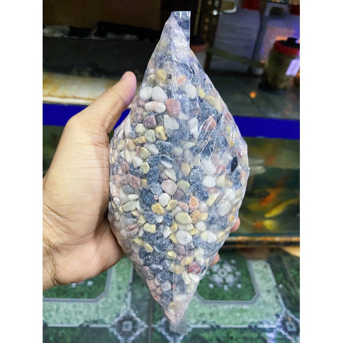 SỎI NHUYỄN ĐỦ MÀU TRANG TRÍ HỒ CÁ CÂY CẢNH 800G
