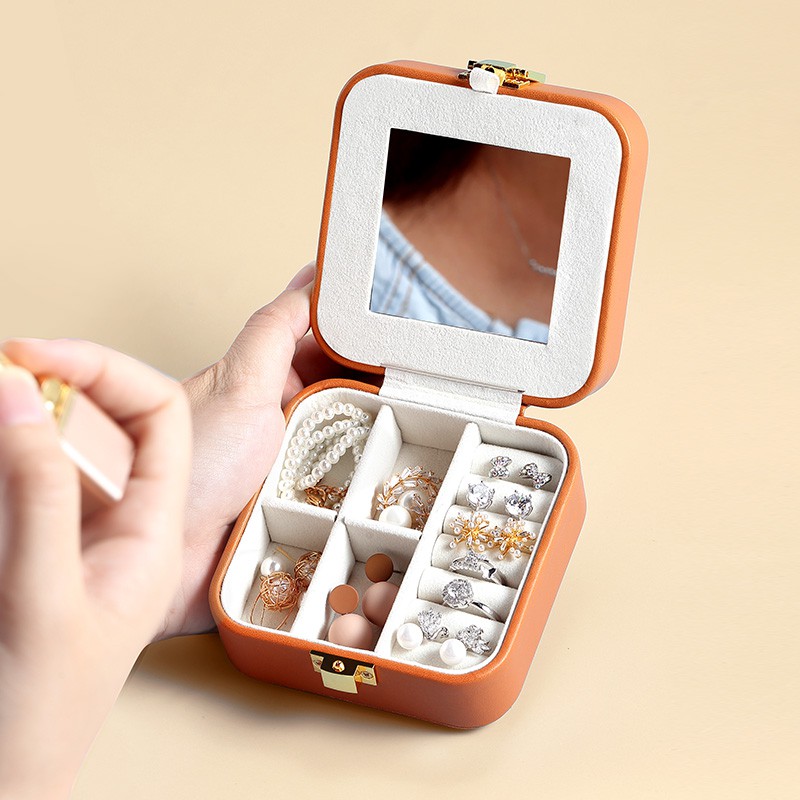 Hộp đựng trang sức Casegrace bằng da PU thiết kế nhỏ gọn tiện dụng tùy chọn màu sắc