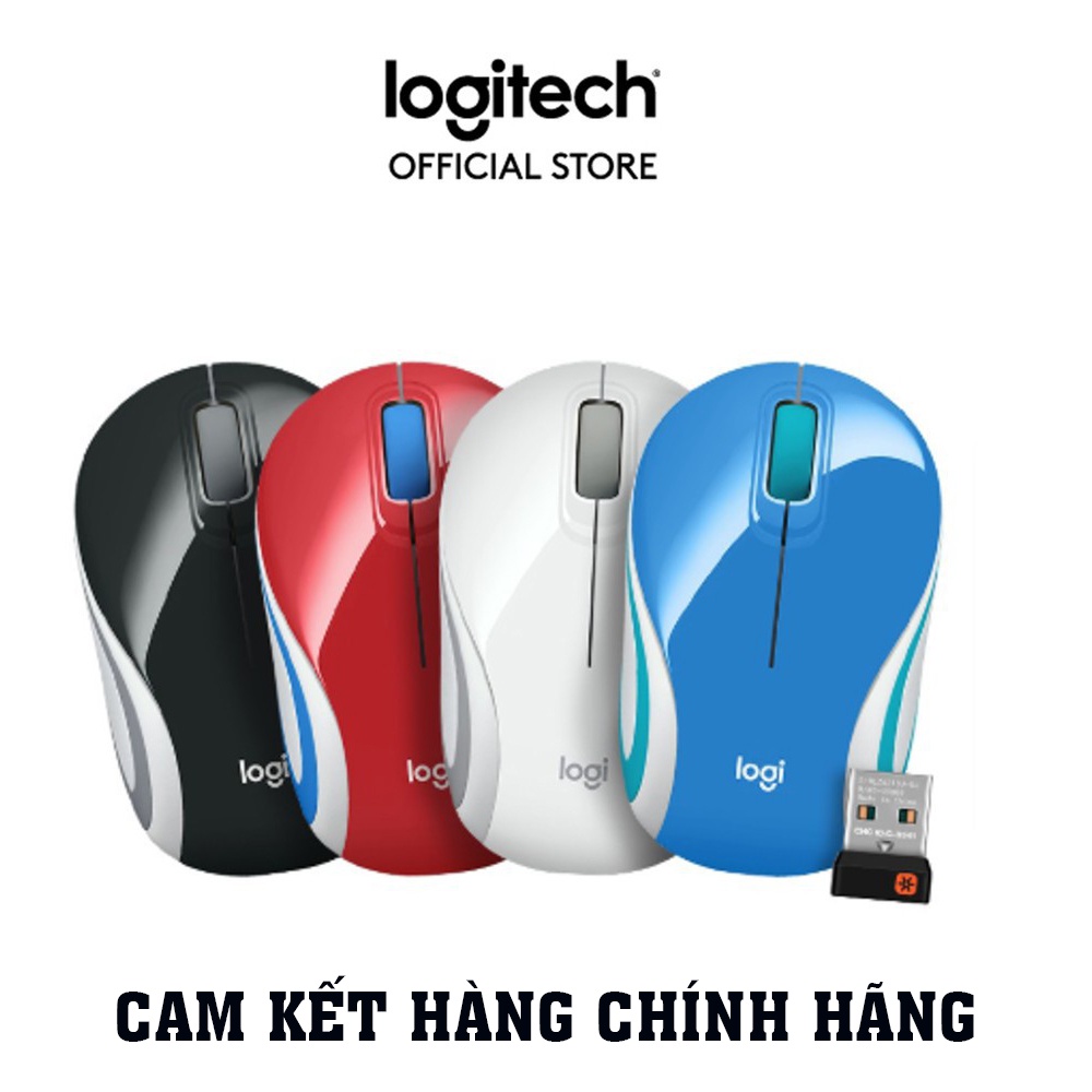 Chuột Không Dây Mini Logitech M187 - Kết Nối Usb Reciever 10m - Hàng 