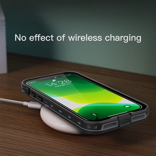 Ốp Điện Thoại Ngoài Trời Tiêu Đỏ IP68 Cho IPhone 17 16 15 14 13 12 Pro Max Chống Thấm Nước Dưới Nước Bơi Lặn Ốp Lưng Chống Sốc