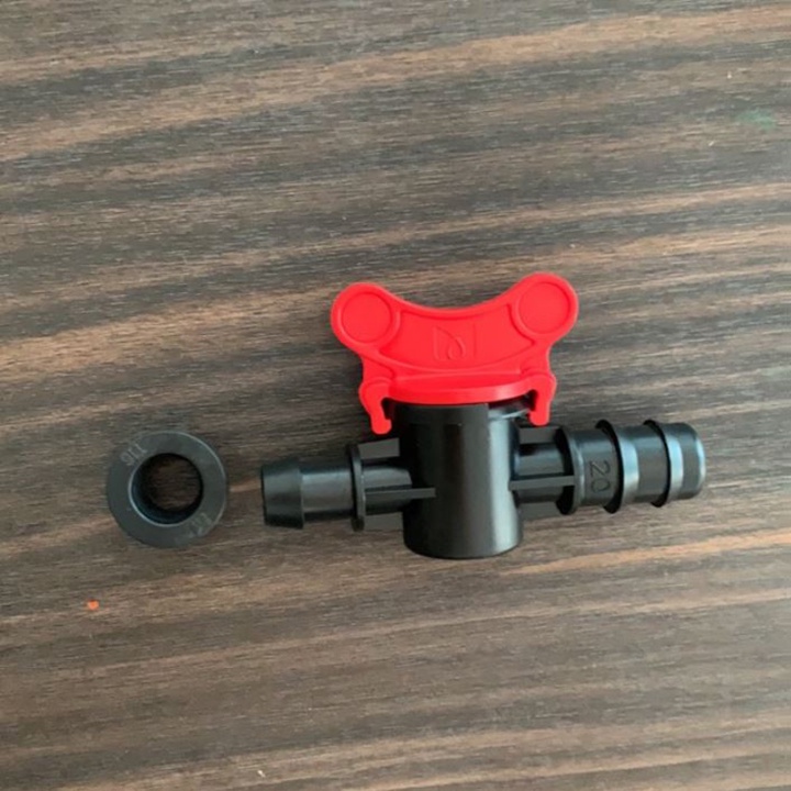 Van khởi thủy ống LDPE 16mm, 20mm, 25mm ,32mm kèm ron cao su van khóa ống tưới