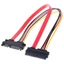 MOON 15 + 7 Pin 22Pin Cáp nối dài nguồn dữ liệu 11 81in Nam sang Nữ