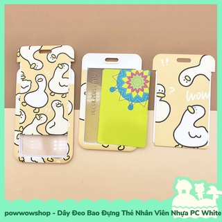 [Sẵn VN - Hỏa Tốc] Dây Đeo Thẻ Bao Thẻ Nhân Viên Nhựa PC Phong Cách Yellow Farm White Duck Vịt Trắng
