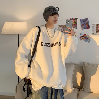 Áo sweater dáng rộng in chữ thời trang thu đông ulzzang cho nam nữ