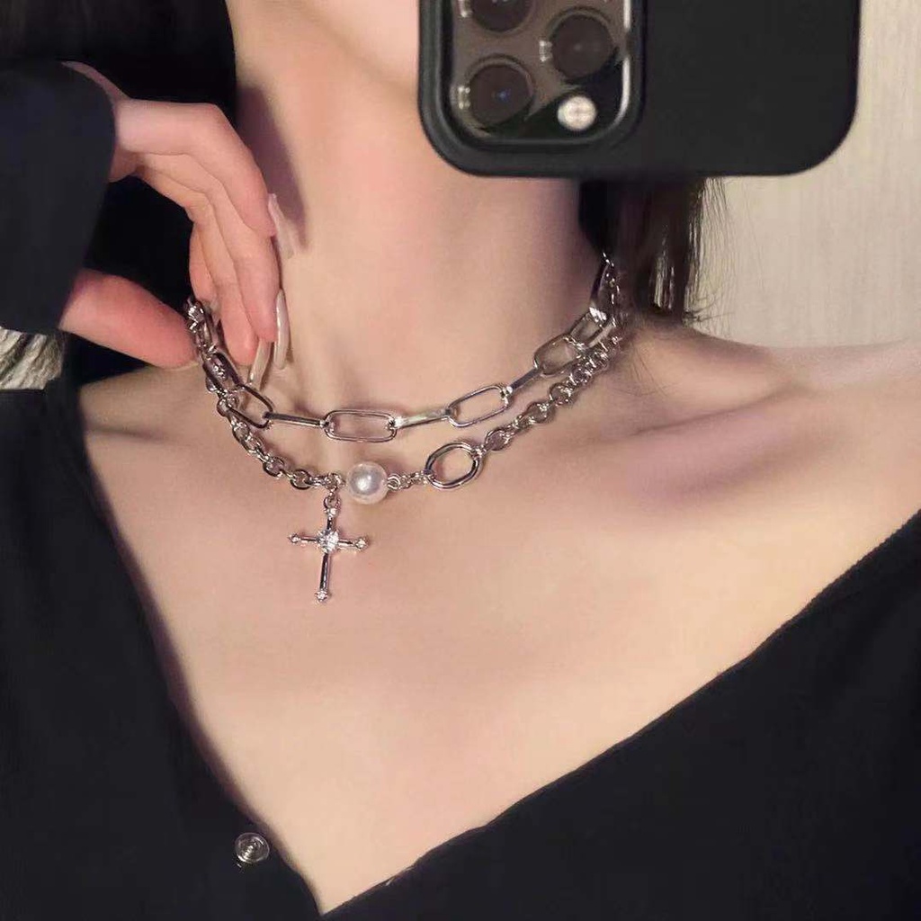 Ảnh Vòng cổ 17KM nhiều lớp mặt hình bướm/trái tim phong cách vintage cho nữ 4