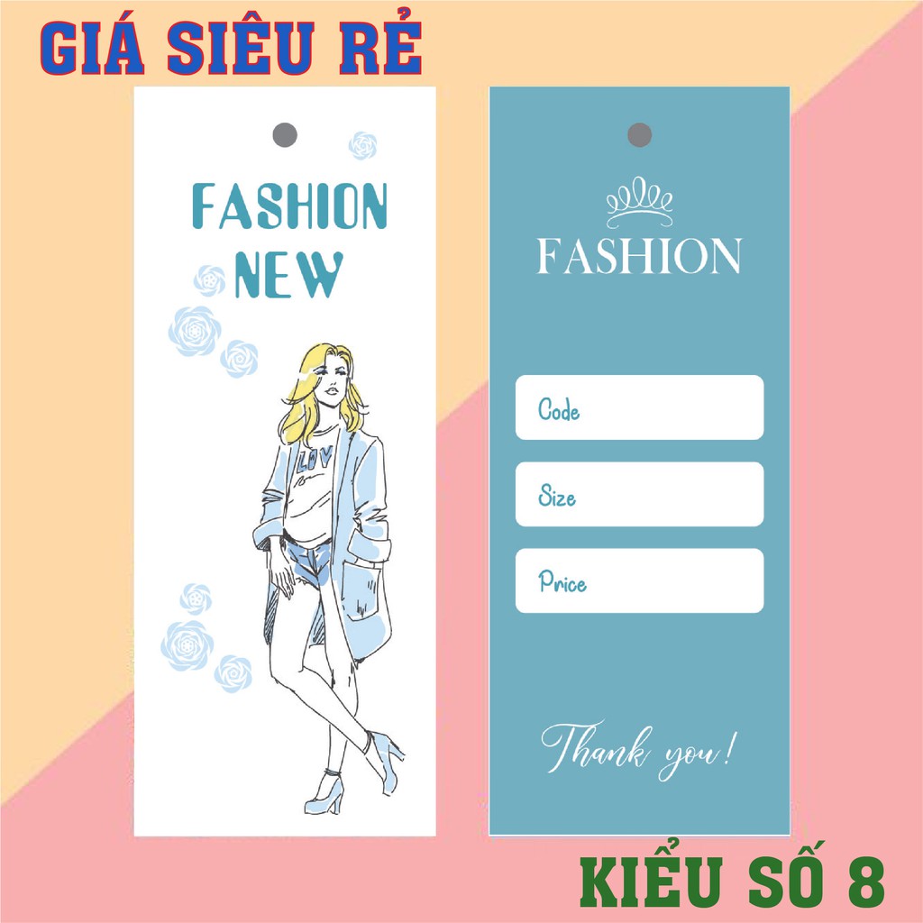 NEW (GIÁ TẬN XƯỞNG IN) Nhãn mác giấy quần áo thời trang cao cấp - 100 cái - Có sẵn