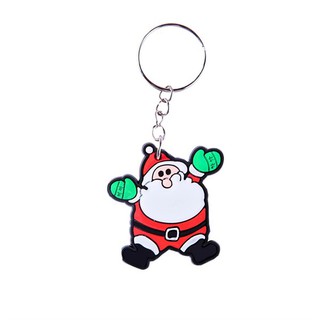 10 Móc Khóa Noel 1 Mặt 5Cm - Thỏ Hồng VPP