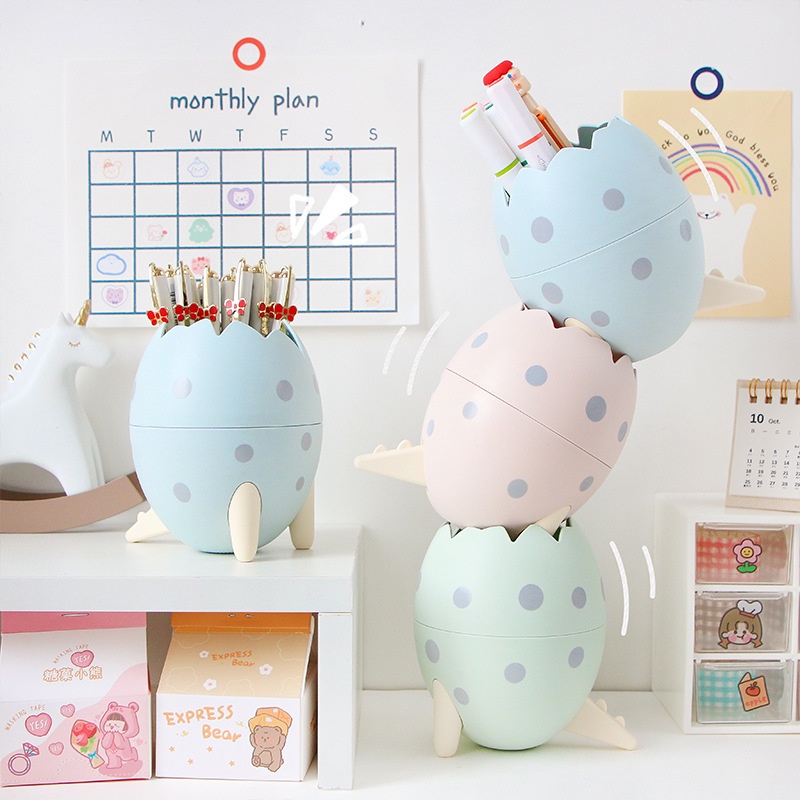 Hộp đựng bút trứng khủng long dễ thương cute nhiều màu ngộ nghĩnh - Kemshop K304