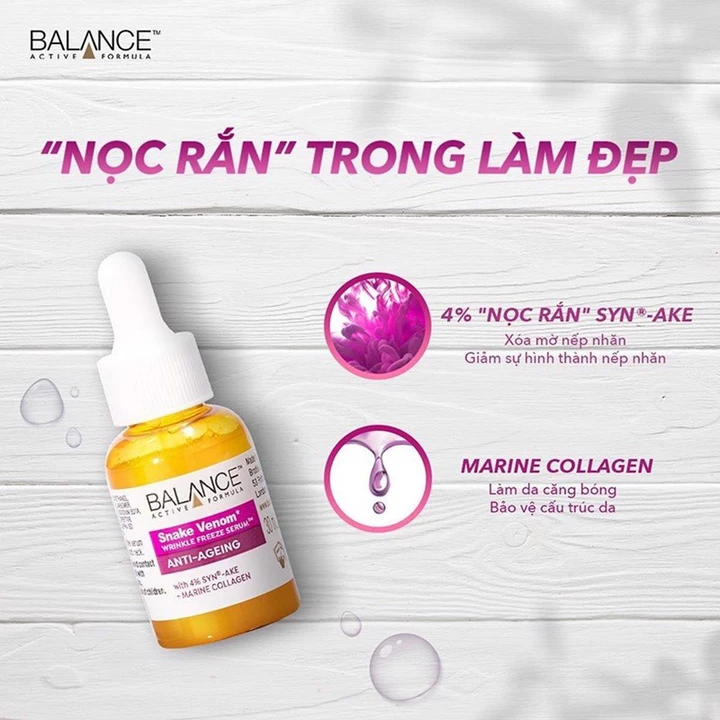 Tinh chất Dưỡng Da Balance Active Formula 30ml (Vitamin C/ Hyaluronic/ Snake/ Gold/ Dragon/ Niacinamide) – 6
