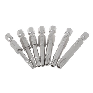 7Pcs Star Drill Bits Screwdriver Magnetic Shank Hand Tools Five-pointed Star Bor
