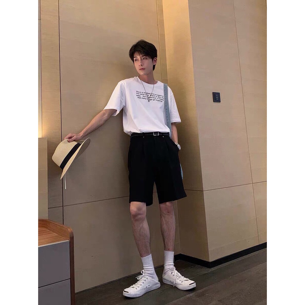 Áo thun Stee Cổ tròn BLACK IS ... Localbrand CVCVNI Unisex Cotton