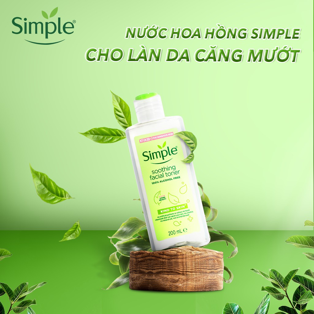 [Nk BaLan] Sữa rửa mặt | Nước tẩy trang | Toner SIMPLE dịu nhẹ cho da nhạy cảm - TD Shop