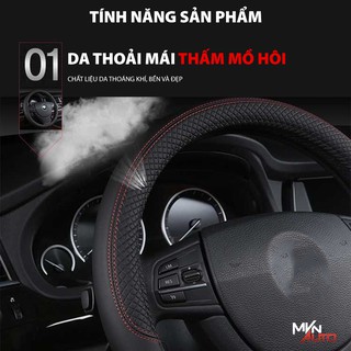 Bọc Vô Lăng Da Cao Cấp – Bọc Chống Trượt Khi Đánh Lái – Mvn Auto