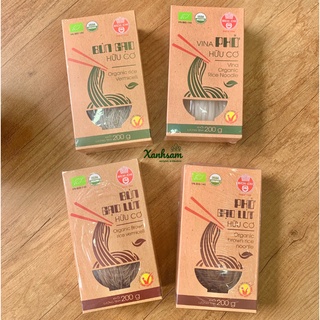 Bún/ Phở Gạo Lứt Hữu Cơ Bích Chi 200g - Xanhsam Natural & Organic