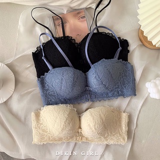 Bộ áo ngực ren áo lót sexy không dây double-deck mặt trước phụ nữ áo ngực vô hình váy hở lưng cô gái bralette dây miễn phí đồ lót nữ brassiere