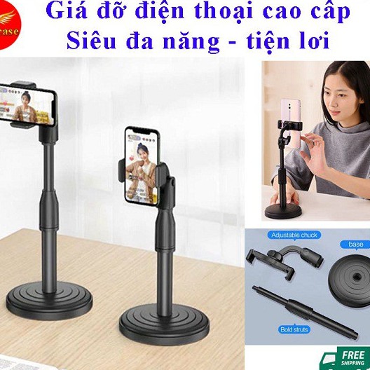 Kệ kẹp Giá đỡ điện thoại MIC MICRO đa năng, xoay 360 độ ,chân tròn để ...