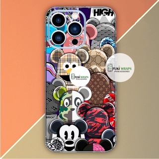 Tấm dán Skin Mặt Sau Hình Gấu FULL VIỀN Dành Cho 13prm , 12prm , 11prm , x, xsm , 6p , 7p , xr - FukiShop