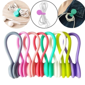 Set 3 phụ kiện quấn dây cáp bằng silicon và nam châm tiện lợi gọn gàng