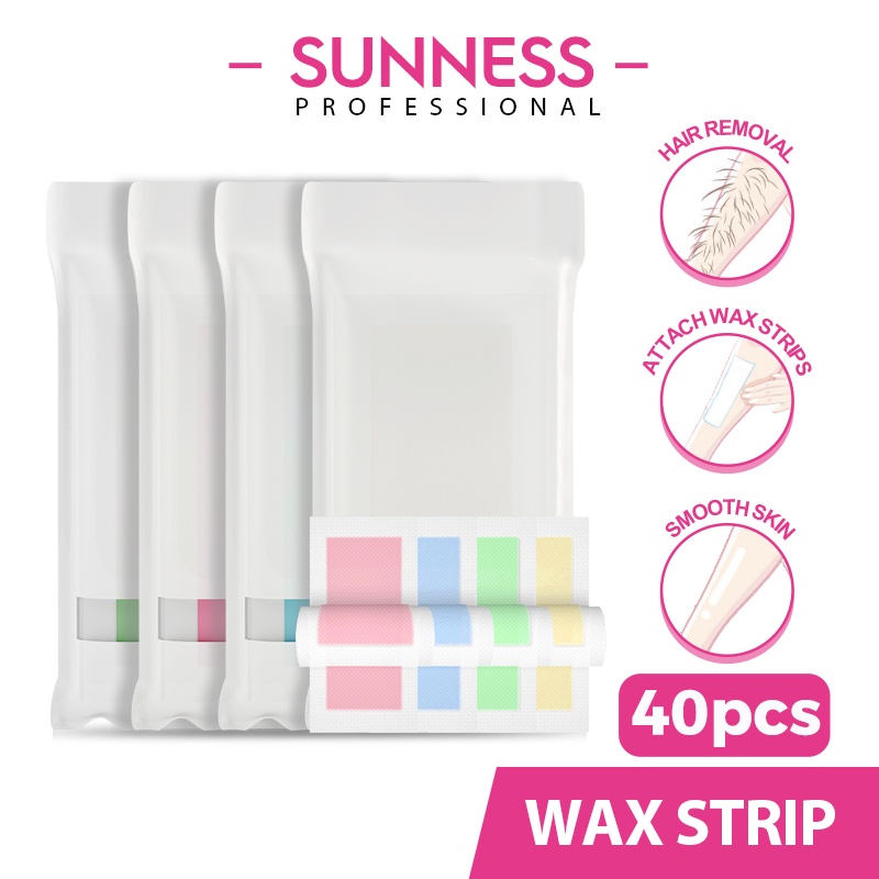 Ảnh Miếng wax SUNNESS giúp tẩy lông chân / nách/ cơ thể tiện dụng 9X18cm 100g 1
