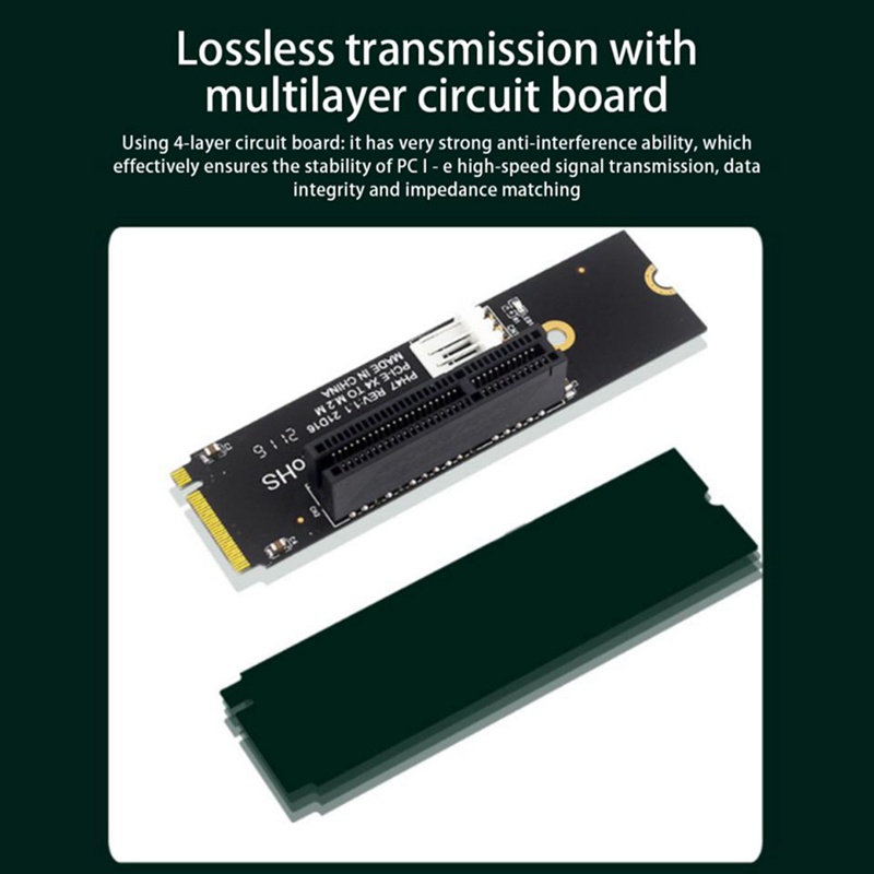 Bảng Mạch Chuyển Đổi NGFF M.2 Sang PCI-E 4X M2 M Key Sang PCIe X4 Có Đèn LED Chỉ Thị SATA