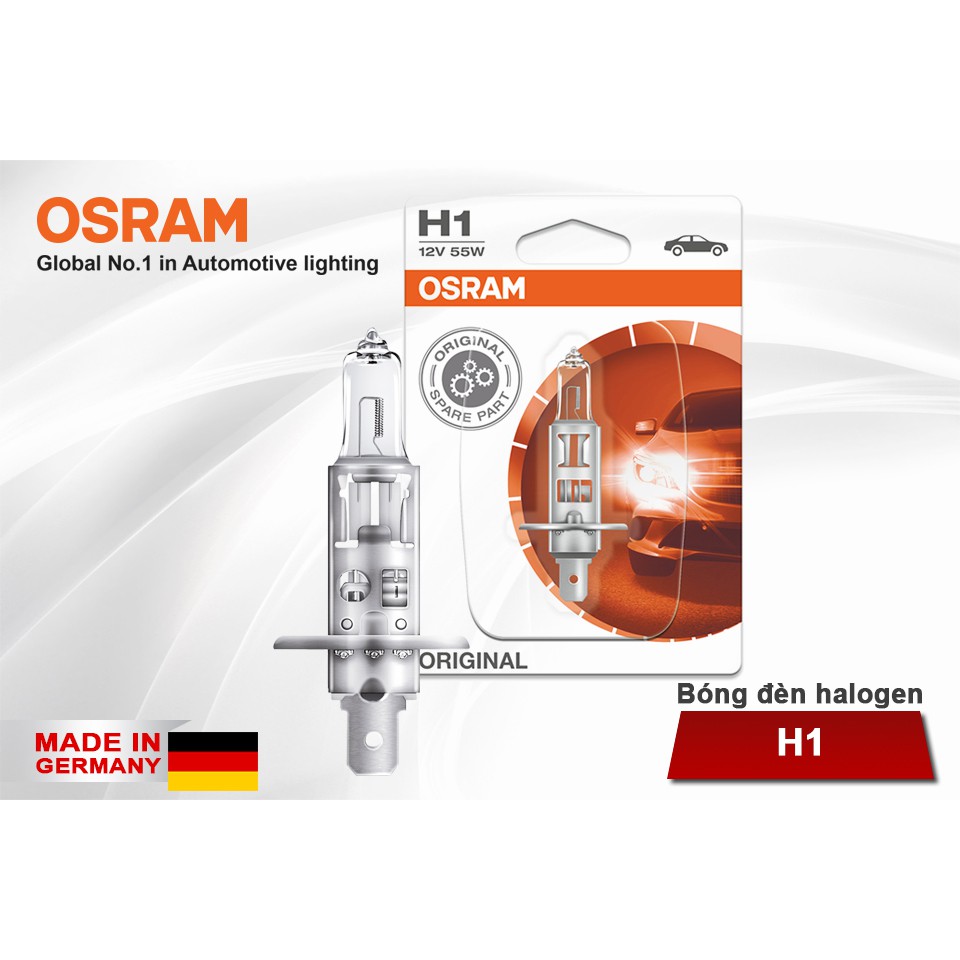 Bóng Đèn Halogen OSRAM Original Dùng Cho Xe Oto Chân H1 64150-01B 12V 55W - 3200K 1550LM
