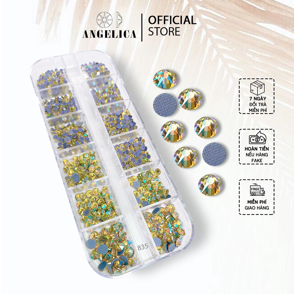 Đá Nail Chân Lưới 16 Khía Jonquil AB Đính Trang Trí Mòng ANGELICA 835