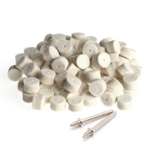MOON 100 Chiếc Miếng Lót Đánh Bóng Nỉ Len 13mm + 2 Chân Cho Bánh Mài