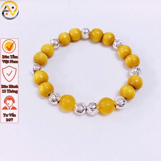 Vòng tay dâu tằm cho trẻ sơ sinh - Vòng dâu cho bé gái mix bạc - Tránh gió xua đuổi tà khí - Bảo hành 12 tháng