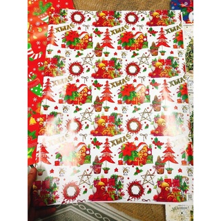 Giấy bọc qùa NOEL ,giáng sinh siêu dễ thương( sét 10 tờ đủ hình)