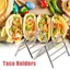 DELMER Taco Giá Đỡ Bằng Thép Không Gỉ Tiện Lợi Hình Sóng Sang Trọng Nhà Bếp Nhà Hàng Giá Pizza