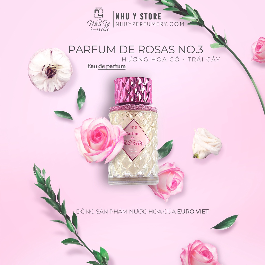 Nước hoa nữ PARFUM DE ROSAS No.3 70ml - Sang trọng, gợi cảm | Shopee ...