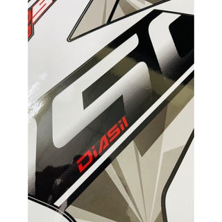 Tem Rời Dán Xe Exciter 150 Mẫu Y15ZR Đen Xám Trắng Cực Chất, Hàng 3 Lớp Chất Lượng Cao ,Team Decal
