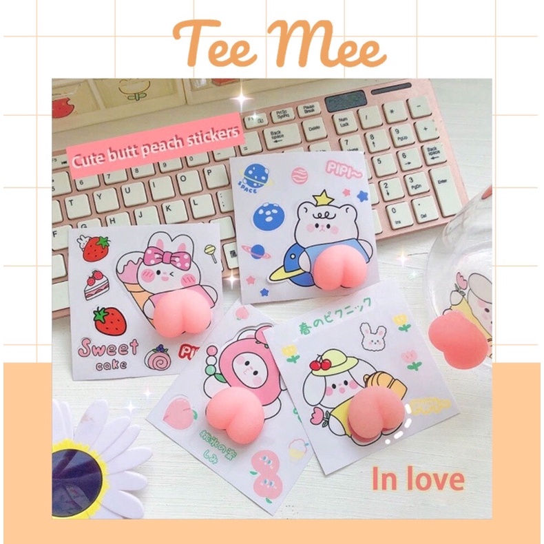 Miếng Sticker Hình Mông Silicon Trang Trí Dán Lưng Điện thoại Chống Va ...
