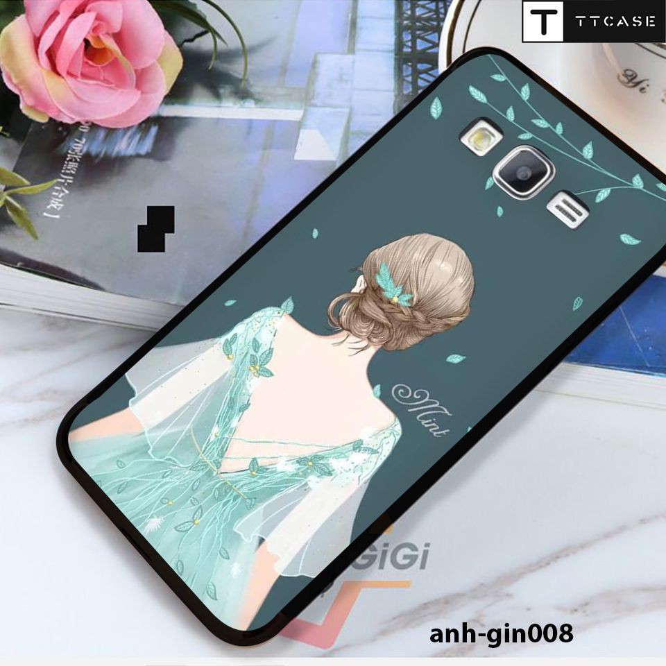 Miếng dán skin cho các dòng Samsung J2 prime, J3 2016, J5 2015, J7 2015, J1 2016 in hình phía sau một cô gái cực đẹp