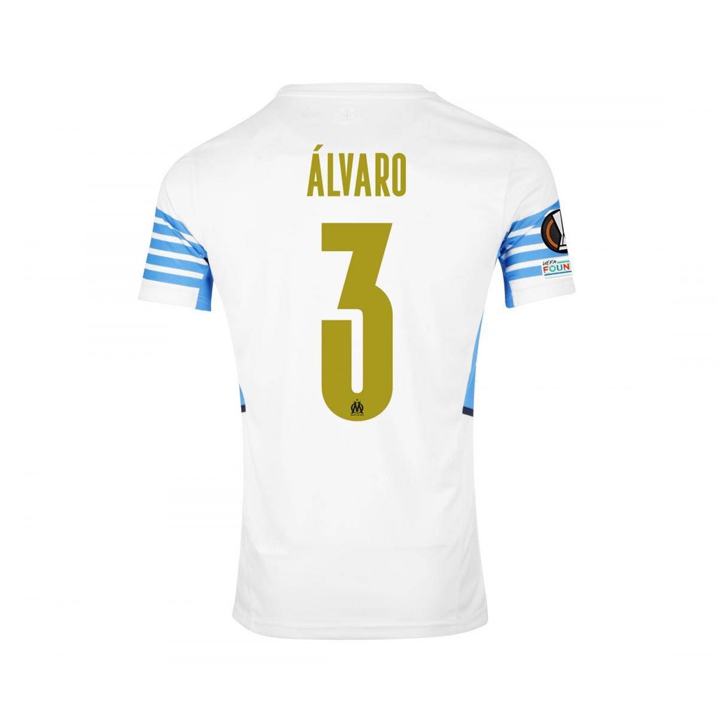 Áo thun bóng đá Marseille F.C. dành cho Alvaro Payet, đồng phục đội nhà với thiết kế thoải mái unisex