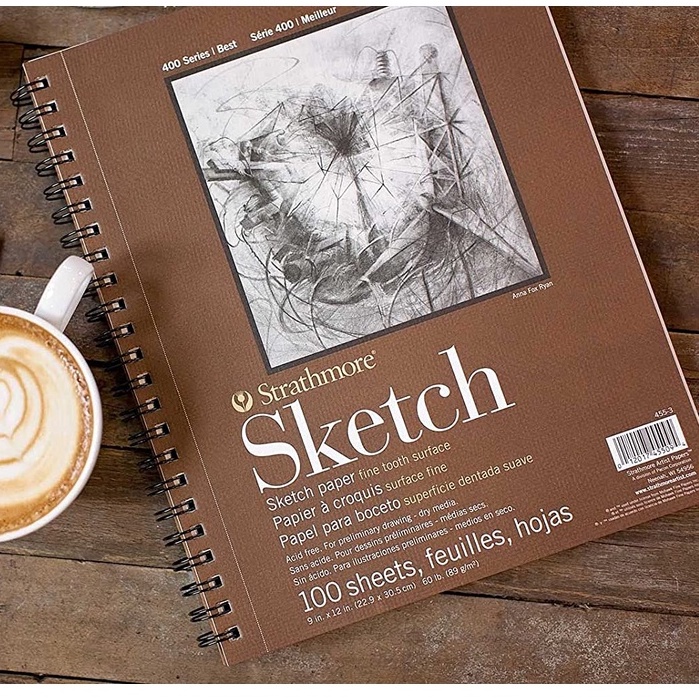 [DA ĐEN] Sổ Sketchbook Strathmore 400 Series 100 Tờ A5 Shopee Việt Nam