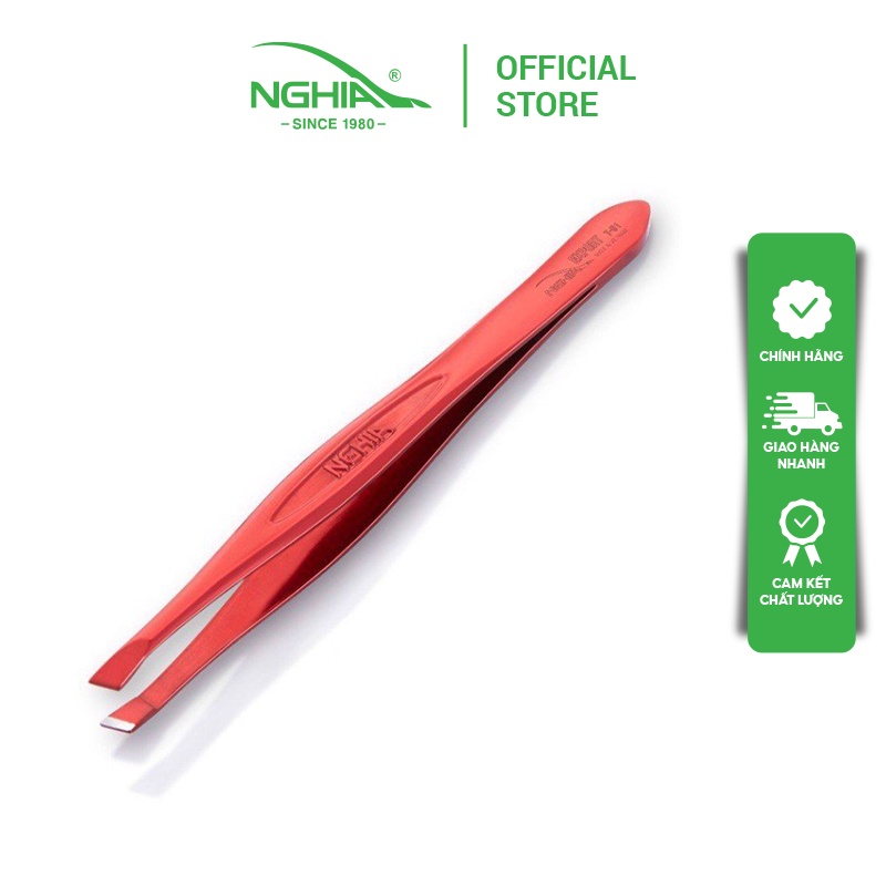 Ảnh Nhíp Nhổ Lông Mày, Lông Mũi, Lông Nách, Tóc Bạc Inox KỀM NGHĨA N.401 - Đầu Xéo - 4 Màu 3