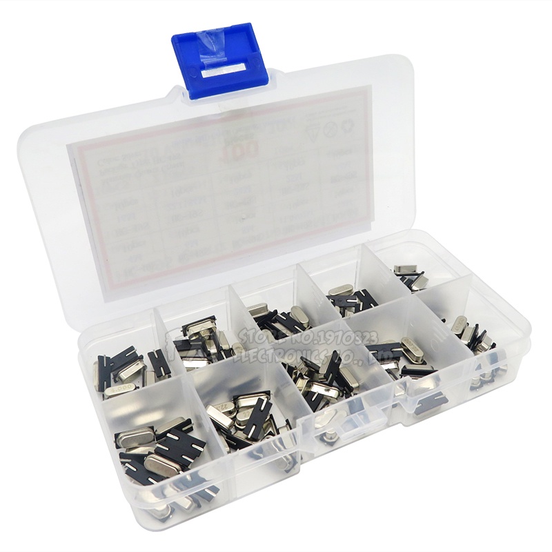 100Pcs 10 Value Crystal Resonators Oscillator Assortment Kit Assorted Set 4MHz, 6MHz, 8MHz, 11.0592MHz, 12MHz, 16MHz, 20MHz, 22.1184MHz, 24MHz, 48MHz | AusPower Australia - View #5