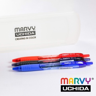 MARVY Uchida - Bút Viết Bấm 🌸 Lẻ 1 Cây / Combo 3/5/10 Cây Bút Ngòi 0.5 / 0.7 Mực Xanh - Đỏ - Đen 🪻 Bút Bi bấm, Bút Gel