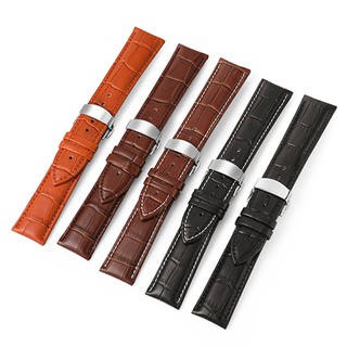 Dây đeo đồng hồ da thật 12-24mm 18mm 19mm 20mm 21mm 22mm 24mm Dây đeo đồng hồ da bò 12mm 13mm 14mm 15mm 16mm 17mm Bướm khóa da Vòng tay nam nữ