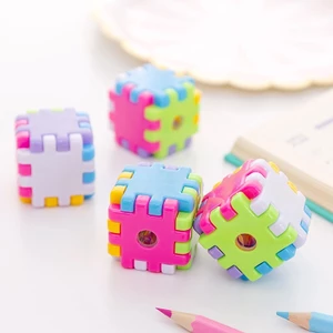 3 Xoáy Bút Chì Khối Đồ Chơi Nhiều Màu - Thỏ Hồng VPP