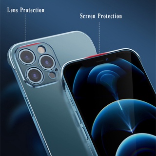 Ốp lưng trong suốt không khung sang trọng cho iPhone 17 air pro max 16 15 e 14 13 12 11 Pro Max XS X XR 7 8 Plus SE 2020 Điện thoại cứng trong suốt siêu mỏng Cove T01