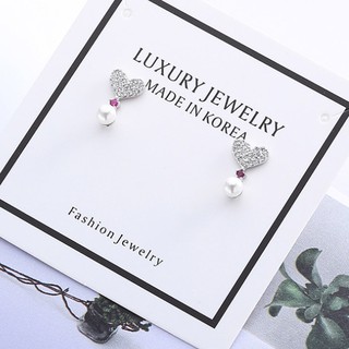 XẢ HÀNG - Bông tai bạc 925 trái tim BHBT196